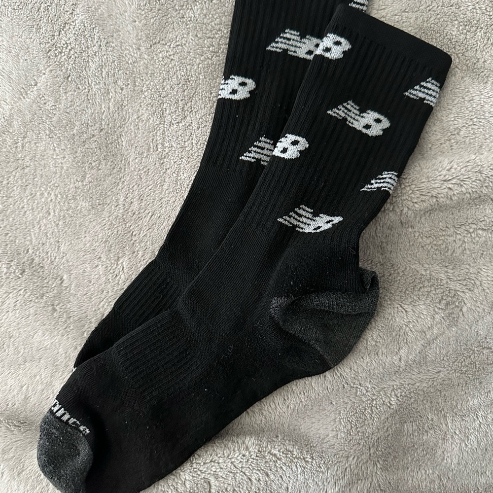 New Balance Black and White Athletic Socks